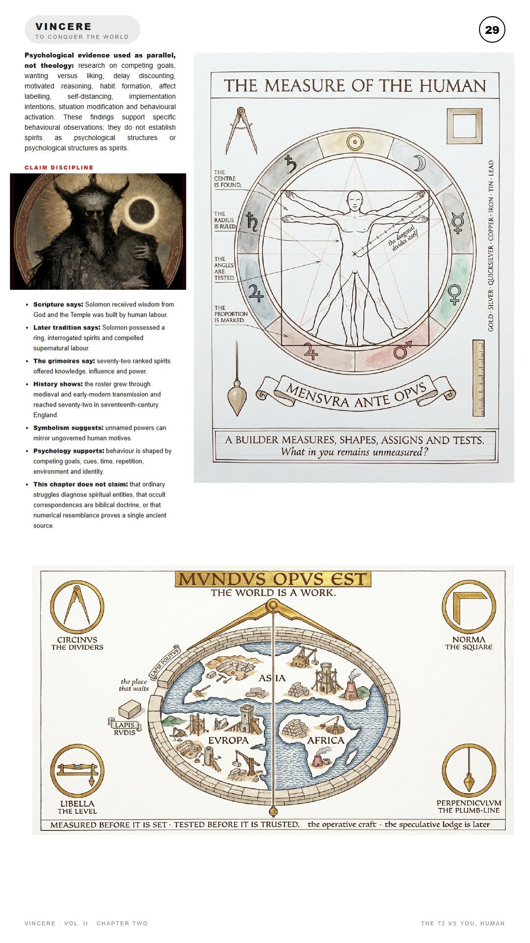 The Measure of the Human, an interior page from VINCERE II