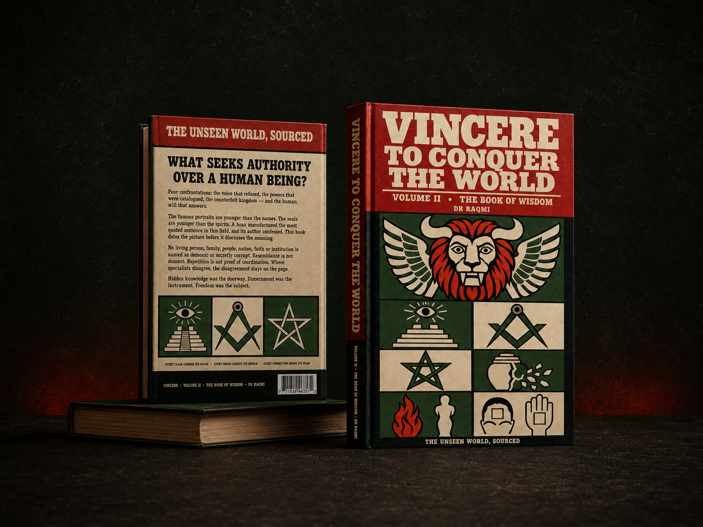 Front and back cover mockup of VINCERE II